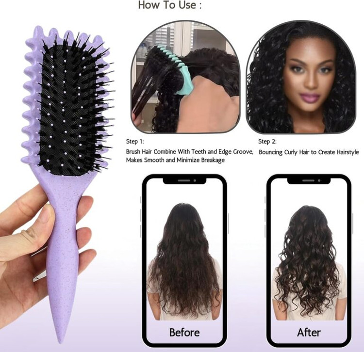 برس باونس کرل رنگبندی به صورت رندوم اورجینالbounce curl