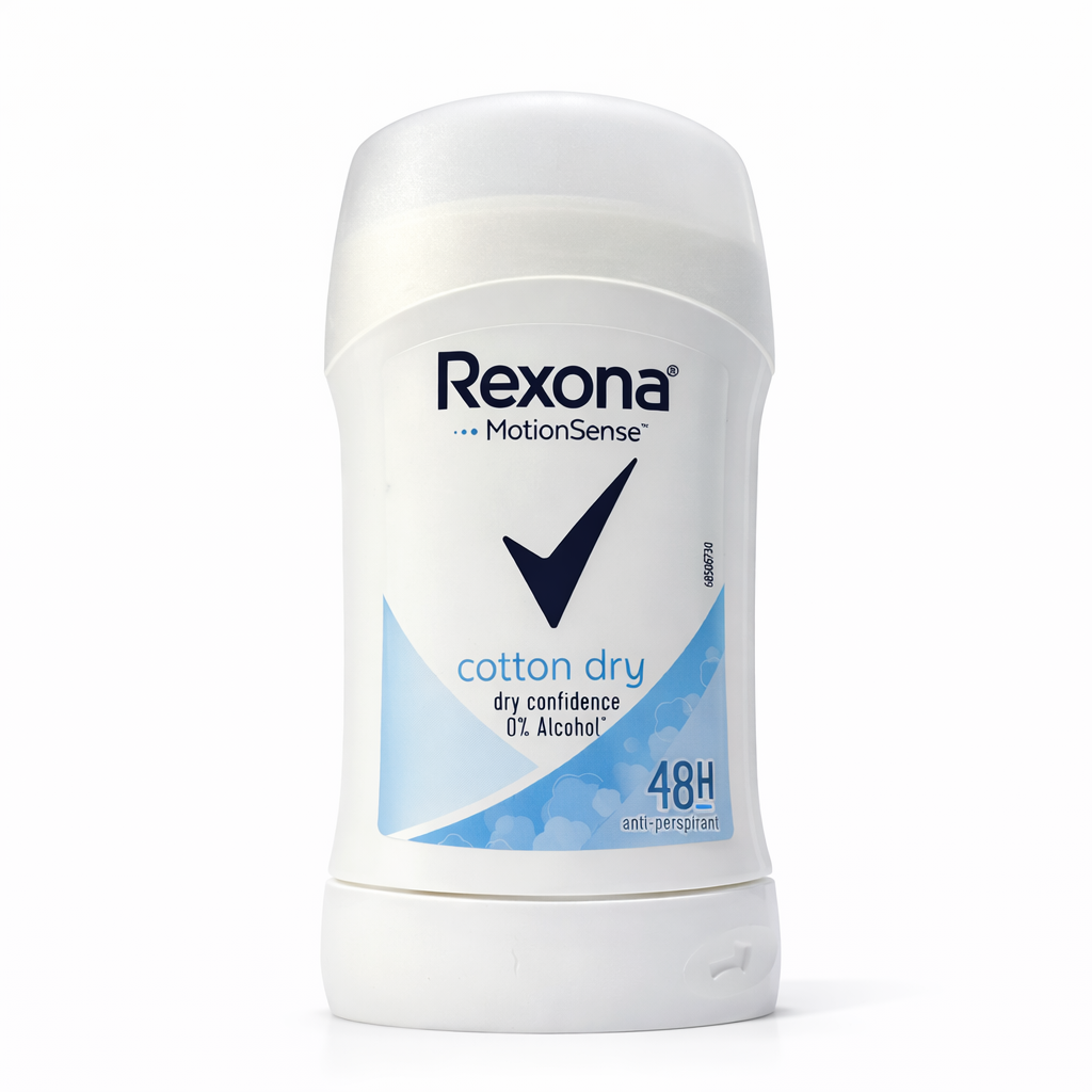 مام استیکی رکسونا rexona مدل کوتون درای cotton dryبدون الکل ۴۸ ساعته