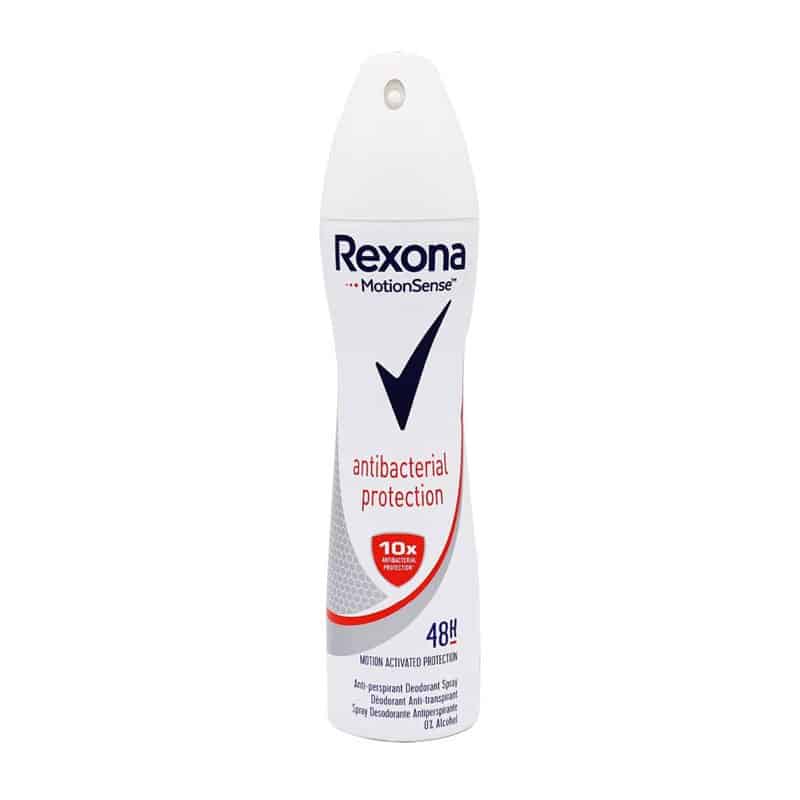 اسپری ضدتعریق 48 ساعته رکسونا Rexona مدل Antibacterial Protection(200 میل)