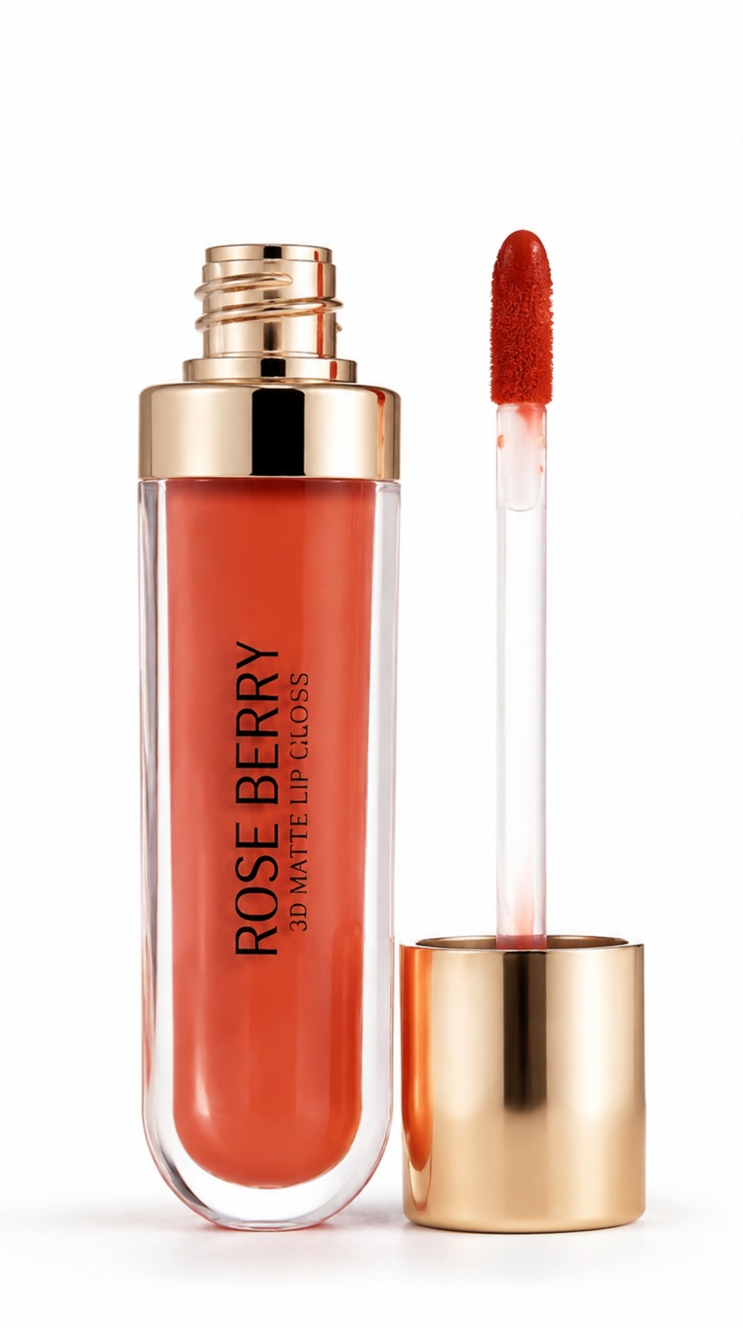 “تست رنگ ۱۲ عددی رژ لب مایع مات رز بری Rose Berry 3D Matte روی دست با شماره گذاری