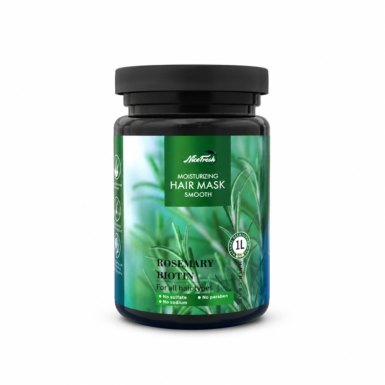 ماسک مو نایس فرش NICE FRESH مدل رزماری و بیوتین Rosemary Biotin حجم 1000 میلی لیتر (اورجینال)