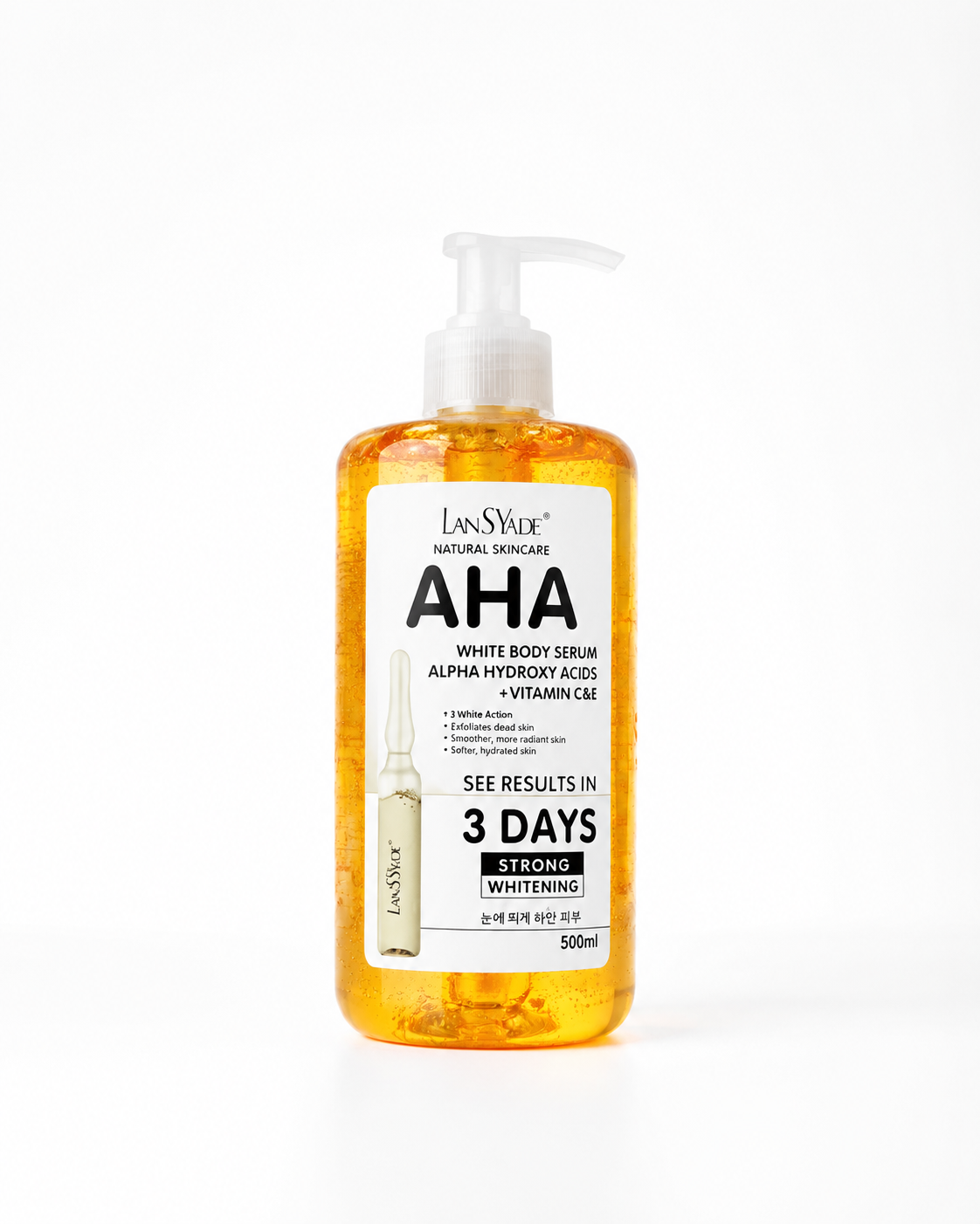 سرم روشن کننده بدن لنسیاد اورجینال پانصد میل aha - anti spot and brightening
