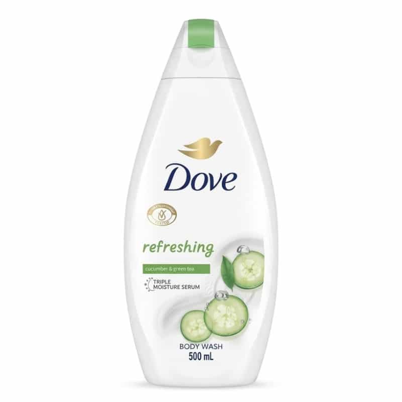 شامپو بدن داو Dove مدل refreshing رایحه خیار و چای سبز(500 میل)