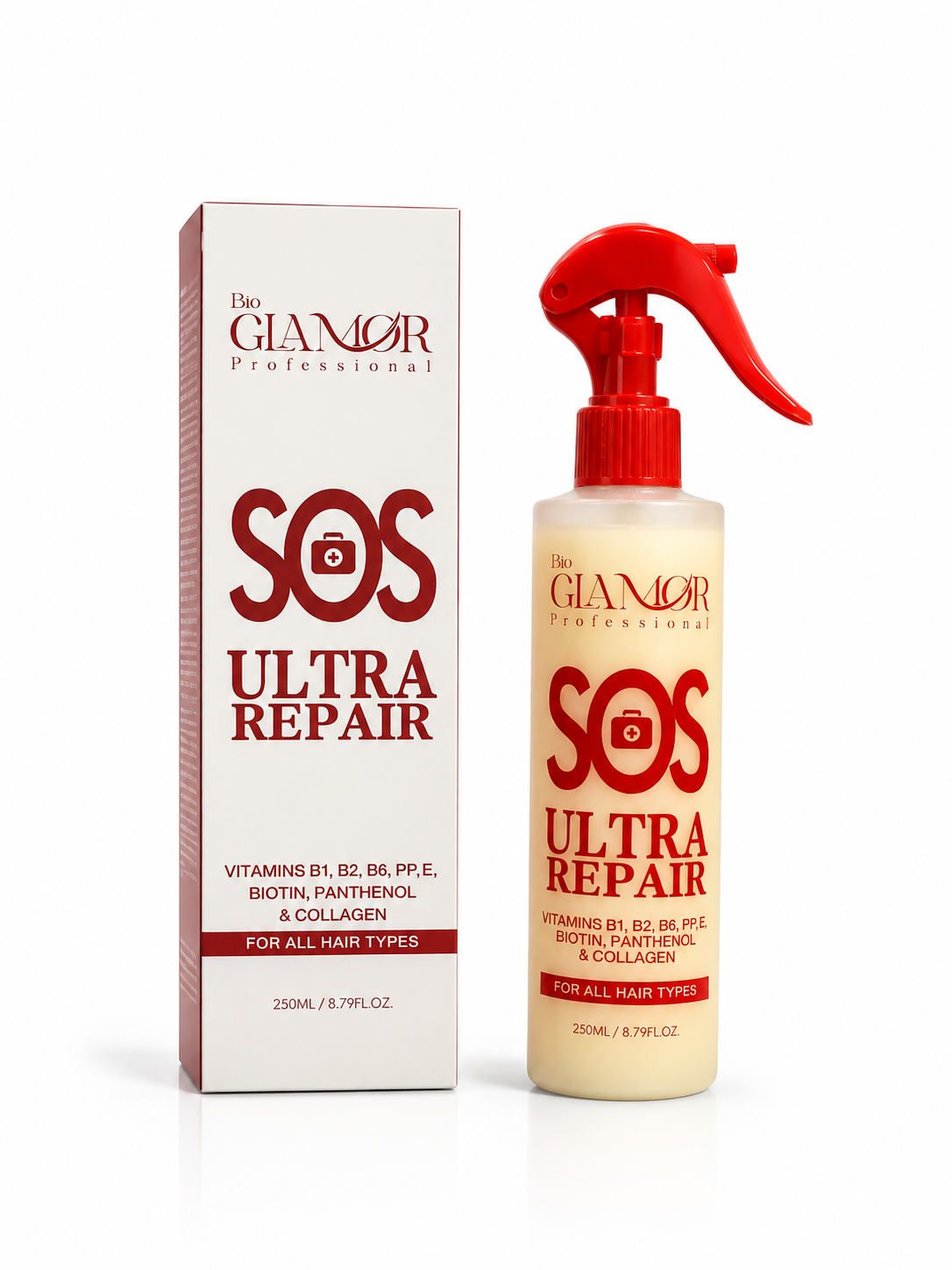 اسپری ترمیم‌کننده مو Bio Glamor SOS Ultra Repair حجم ۲۵۰ میلی‌لیتر