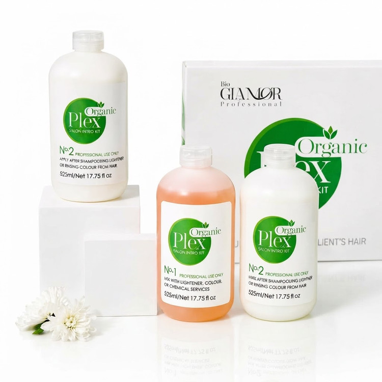 پلکس تراپی مو گلامور پروفشنال Organic Plex Salon Intro Kit حجم ۵۲۵ میلیلیتر