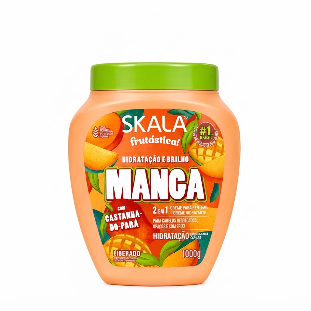 کرم حالت دهنده ضد وز و ضد خشکی عمیق انبه 2 در 1 اسکالا Skala Frutastica Manga Creme de Tratament Leave-in 2 In 1 1000g