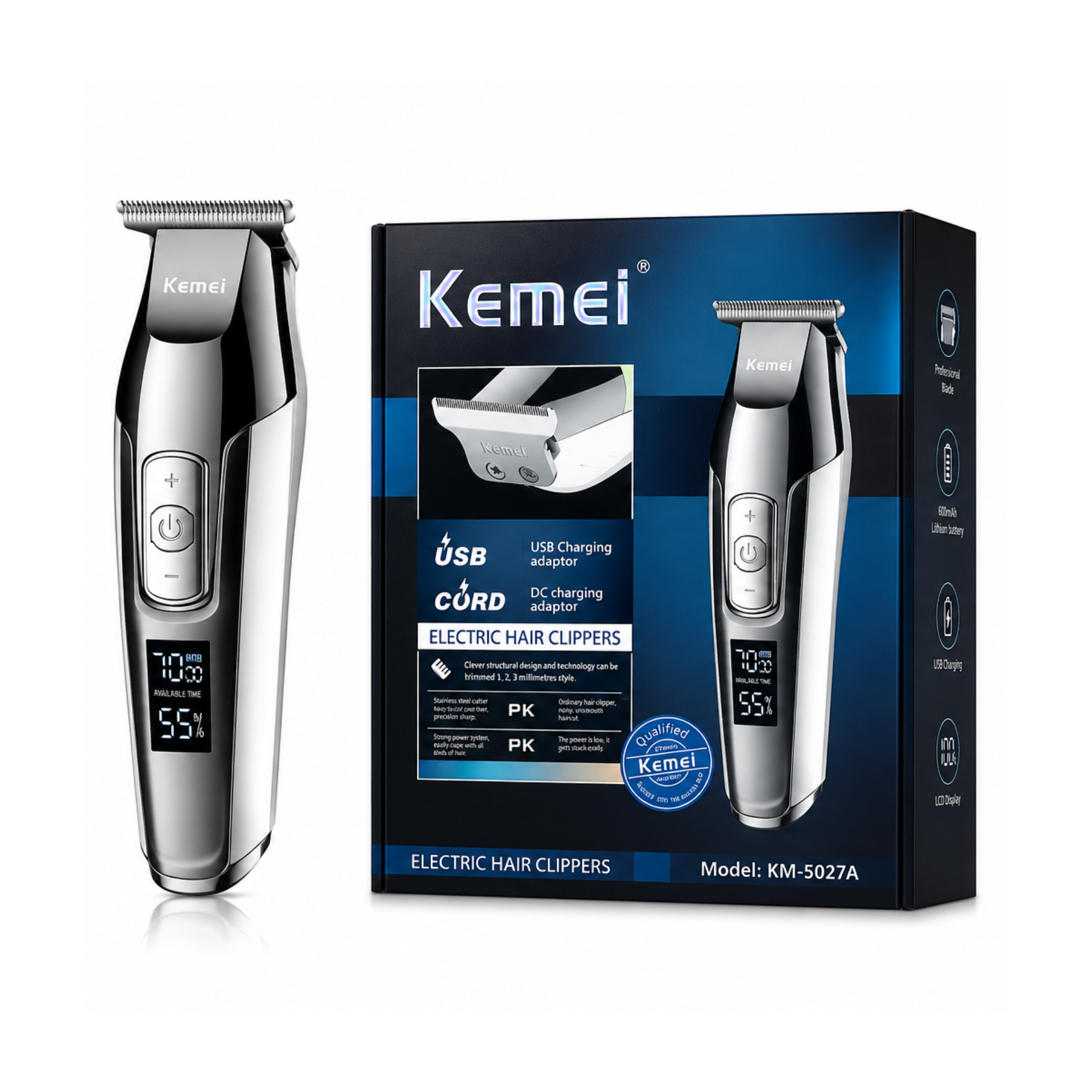 ماشین اصلاح کیمی Kemei KM-5027A | ماشین اصلاح مو و صورت