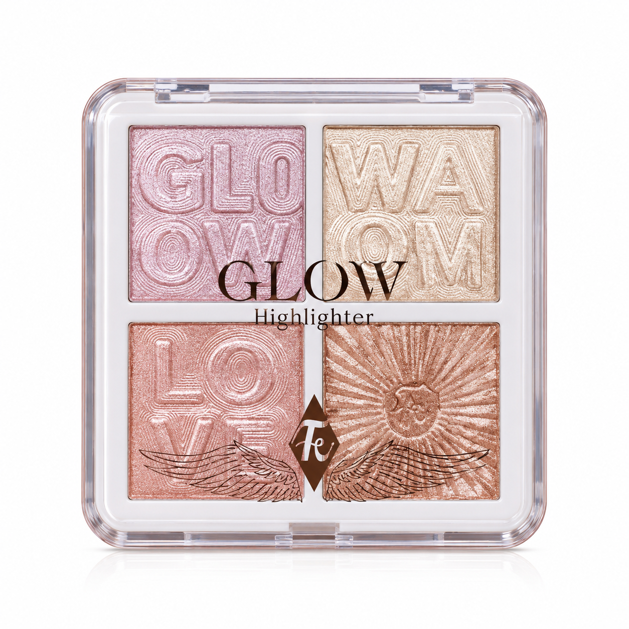 هایلایتر ۴ رنگ GLOW – پالت هایلایتر براق و درخشان صورت اورجینال