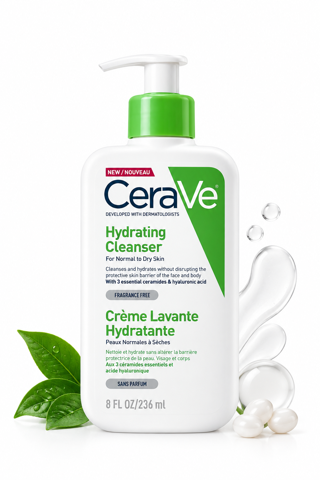 فیس‌واش کرمی سراوی Hydrating Cleanser | مناسب پوست نرمال تا خشک | های‌کپی